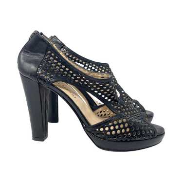 Gastone Lucioli Lasercut Leather Heels - image 1