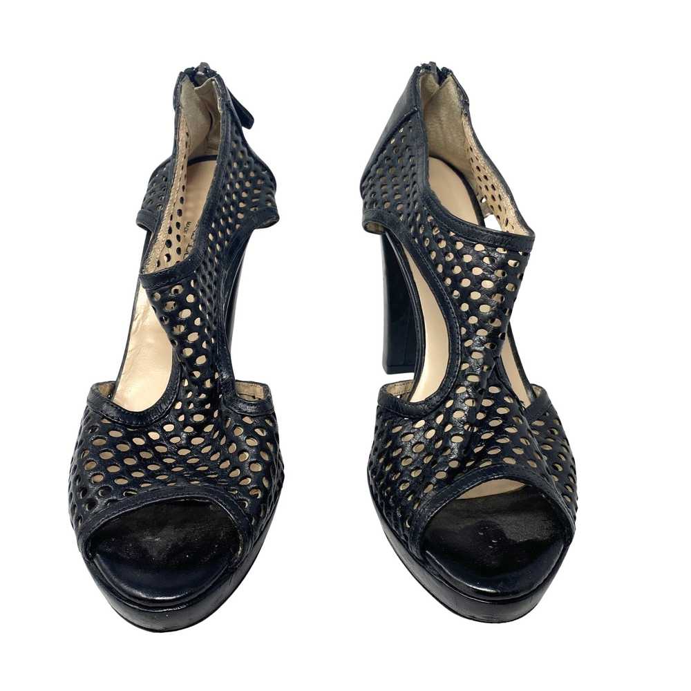 Gastone Lucioli Lasercut Leather Heels - image 2