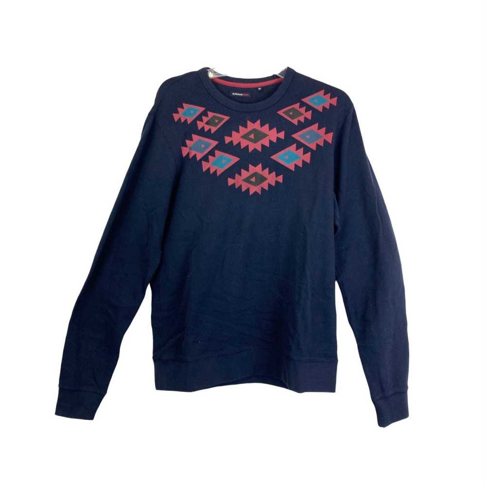 Burkman Bros Navy Geometric Print Sweatshirt - image 1