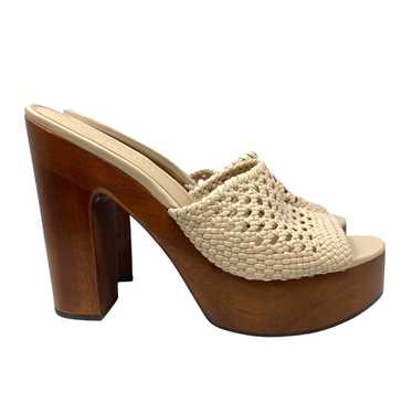 Veronica Beard Guadalupe Woven Leather Heeled Mule