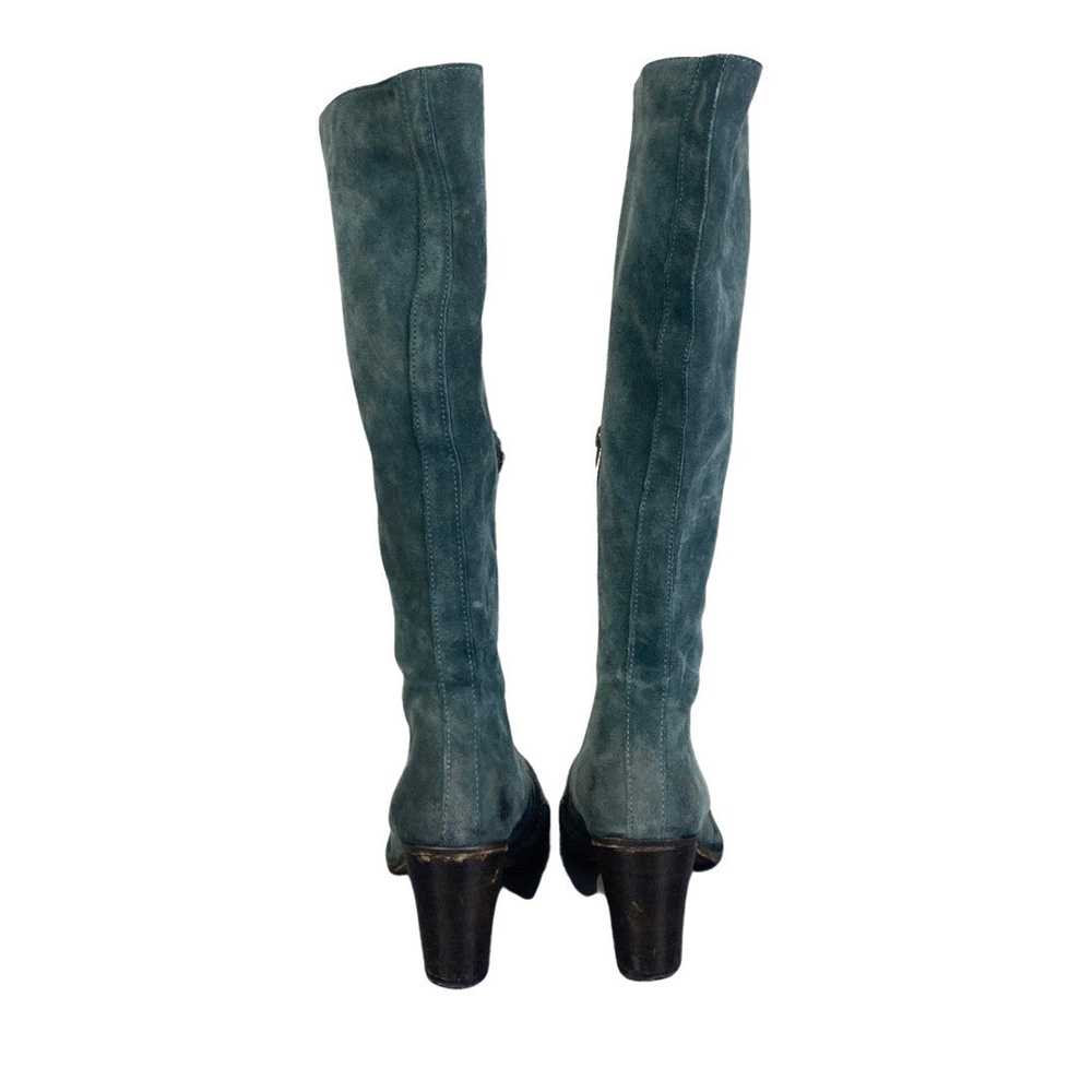 Cotélac Teal Suede Knee High Boots - image 3