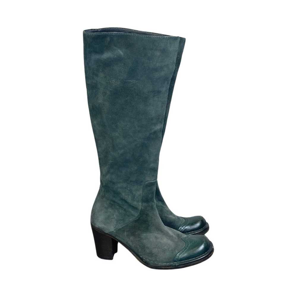 Cotélac Teal Suede Knee High Boots - image 4
