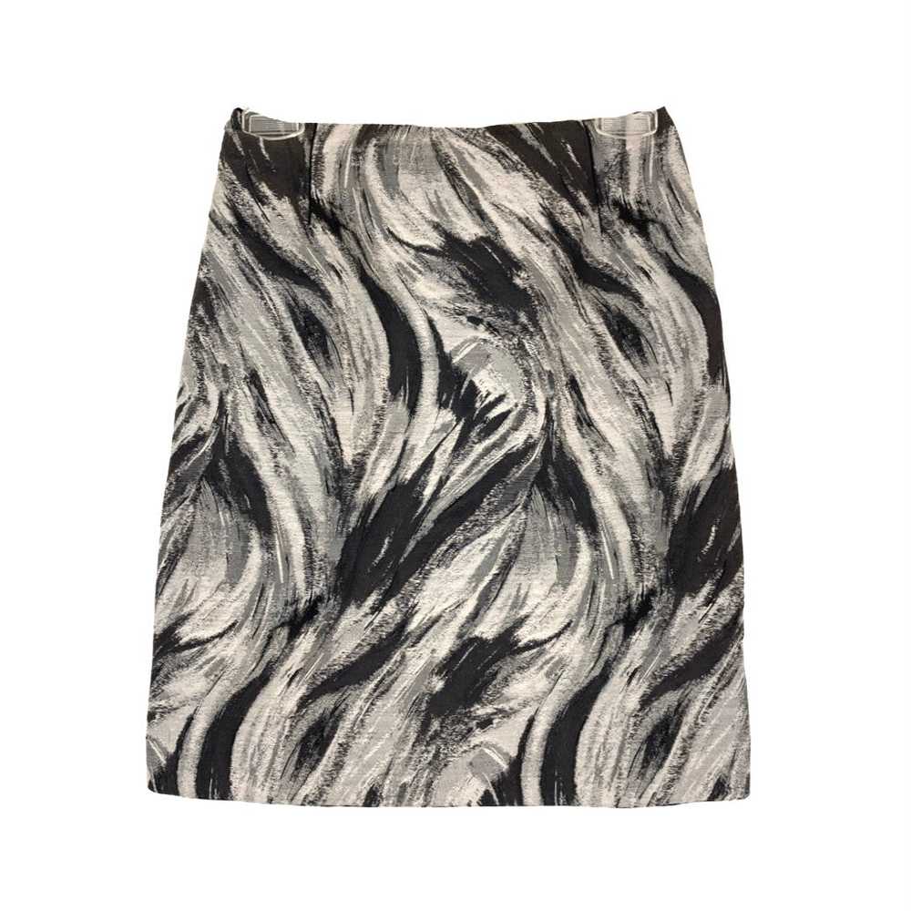 Zac Posen Brushstroke Jacquard Pencil Skirt - image 1