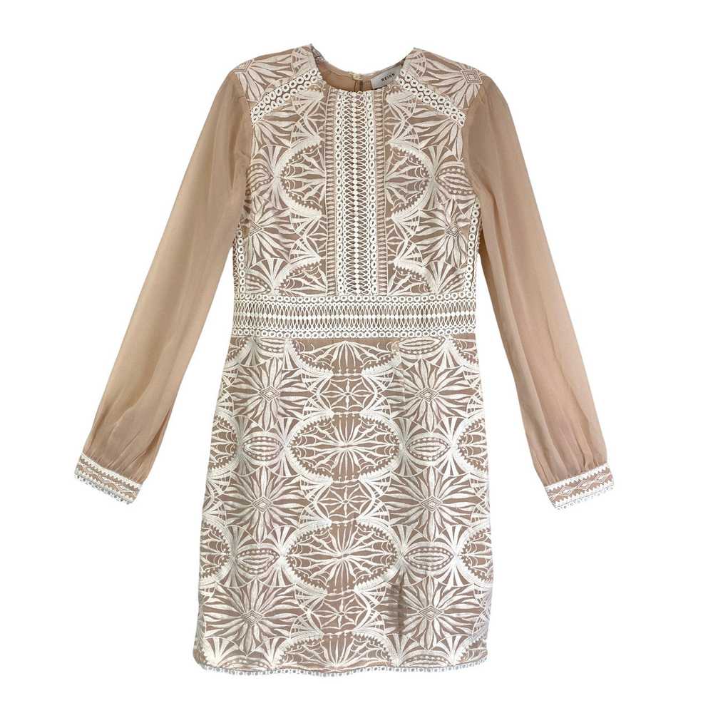 Reiss Aria Lace Long Sleeve Dress - image 1