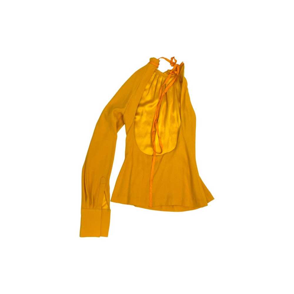 Monse Yellow Pleated One Shoulder Top - image 2