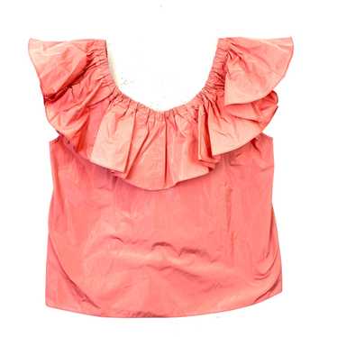 Rebecca Taylor Off The Shoulder Taffeta Top - image 1