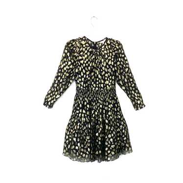 Rebecca Taylor Long Sleeve Leopard Metallic Dress - image 1