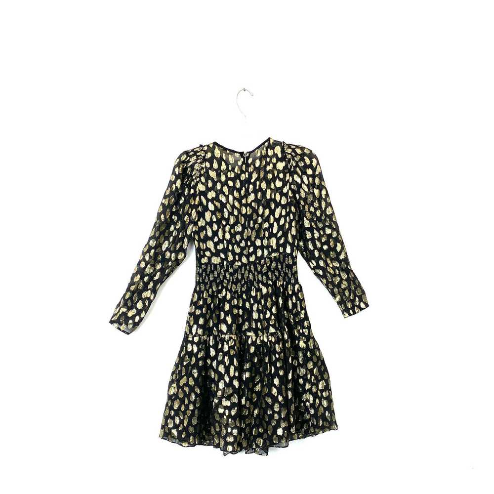 Rebecca Taylor Long Sleeve Leopard Metallic Dress - image 2