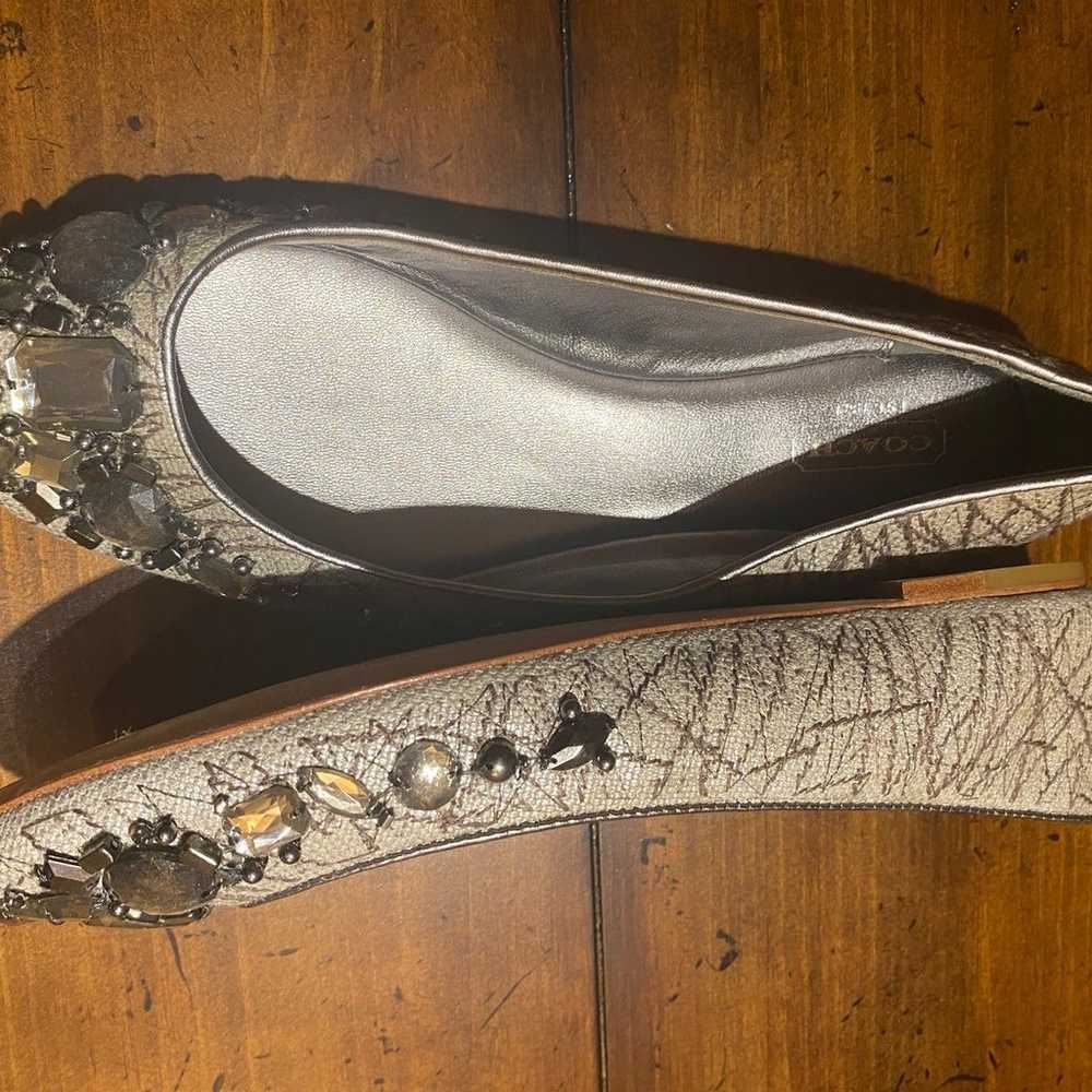 Like New Women’s COACH Jeweled Ballet Flats Size … - image 1