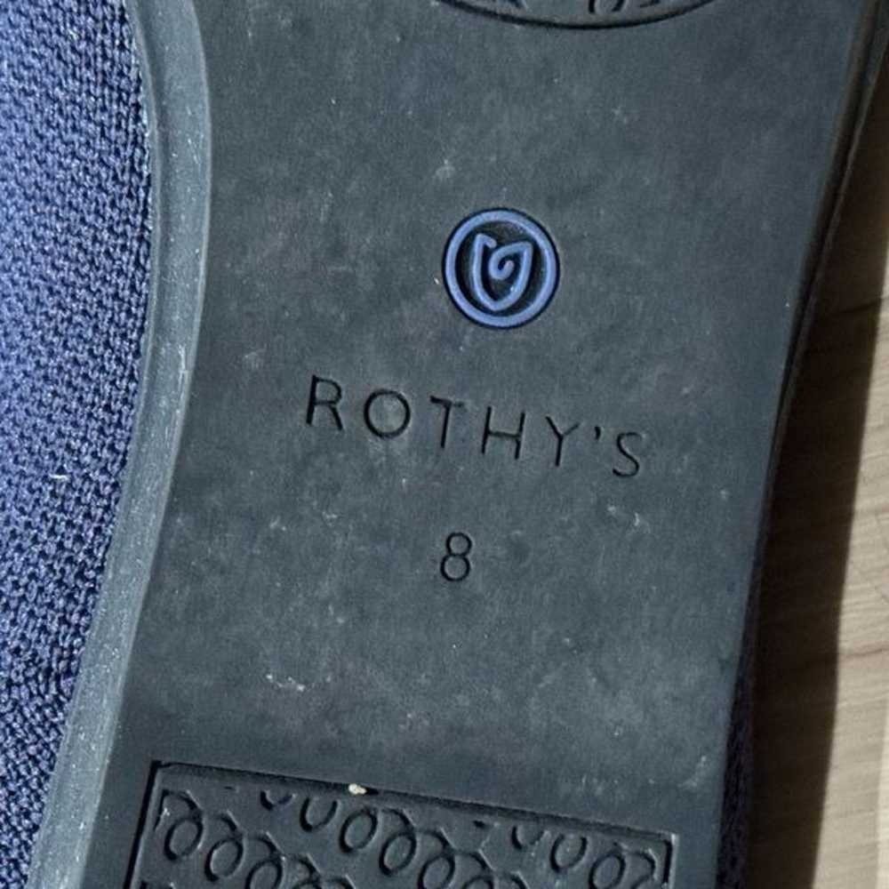 Rothy’s Round Toe Navy Blue Flats Women’s 8 - image 4