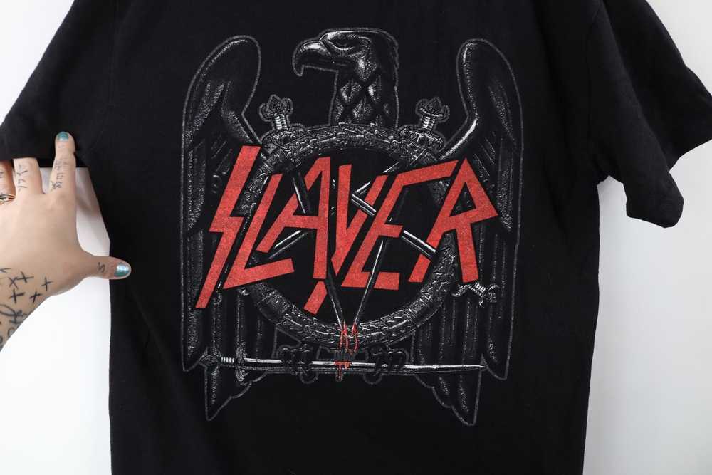 Vintage Retro Out Slayer Band Short Sleeve T-Shir… - image 4