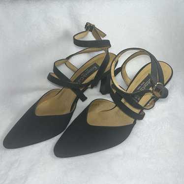 Vintage Kenneth Cole Casia black criss-cross stra… - image 1