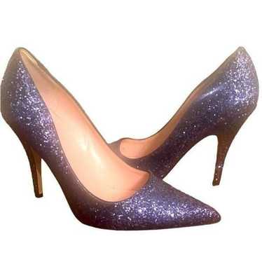 Kate Spade Glitter Heels size 6.5 Blue Glitter