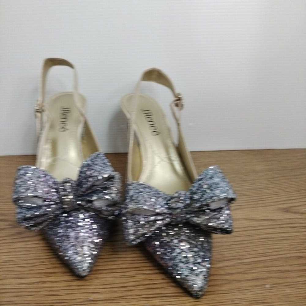 j Renee Glitter Sequence W/Bow Silver & Gold Pump… - image 6