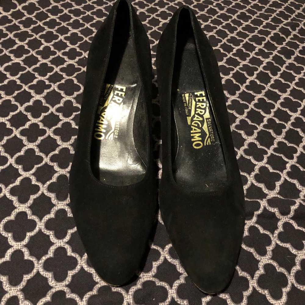 Salvatore Ferragamo Pumps Women 7.5B Black Suede … - image 10