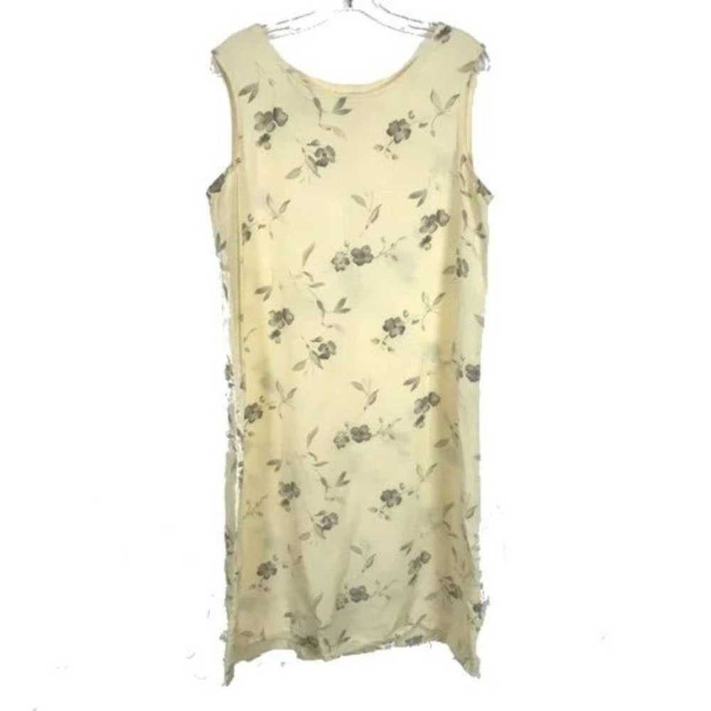 Womens Size Large Brynn Walker Pale Yellow and Gr… - image 1