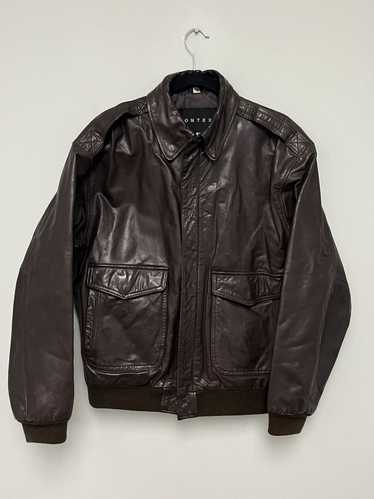 Vintage Context leather bomber. Medium