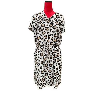 Leopard short Sleeve Spring Summer Dress w/ Pocket