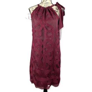 Trina Turk Rancho Embroidered Halter Sheath Dress - image 1