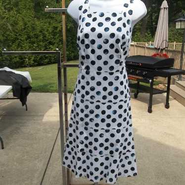 NWOT TALBOTS VERY CUTE WHITE& BLUE DOT DRESS 4