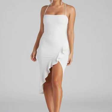 White Split Thigh Dress