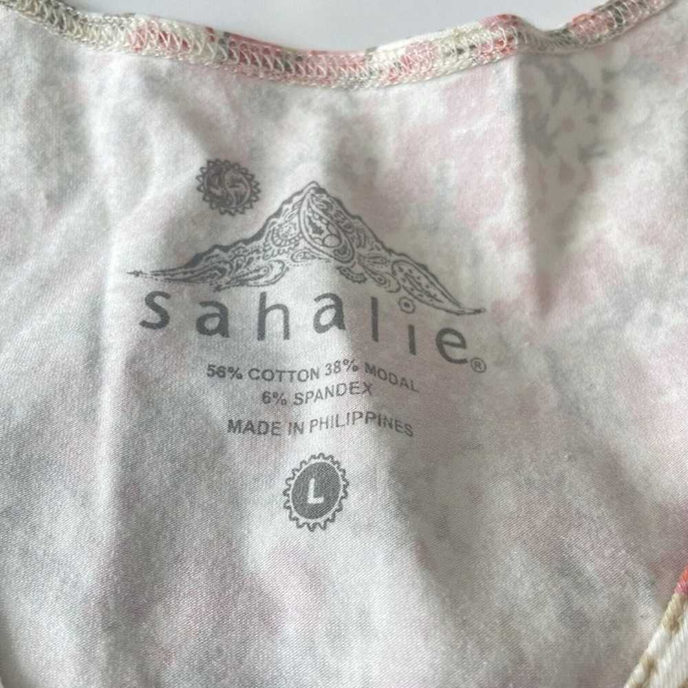 Sahalie Floral Abstract Stretchy Short Sleeve Dre… - image 8