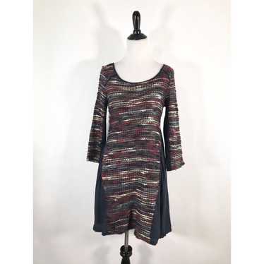 Anthropologie Maeve maeve dress knit striped boucl