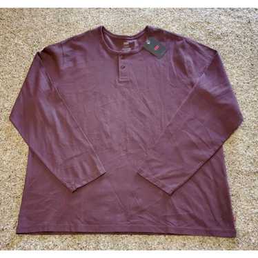Levi's Levi's Shirt 2XL Mens Purple Henley Long S… - image 1