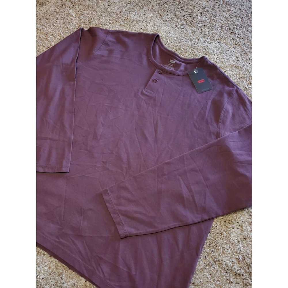 Levi's Levi's Shirt 2XL Mens Purple Henley Long S… - image 2