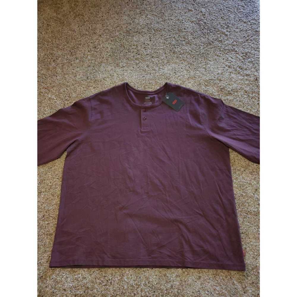 Levi's Levi's Shirt 2XL Mens Purple Henley Long S… - image 3