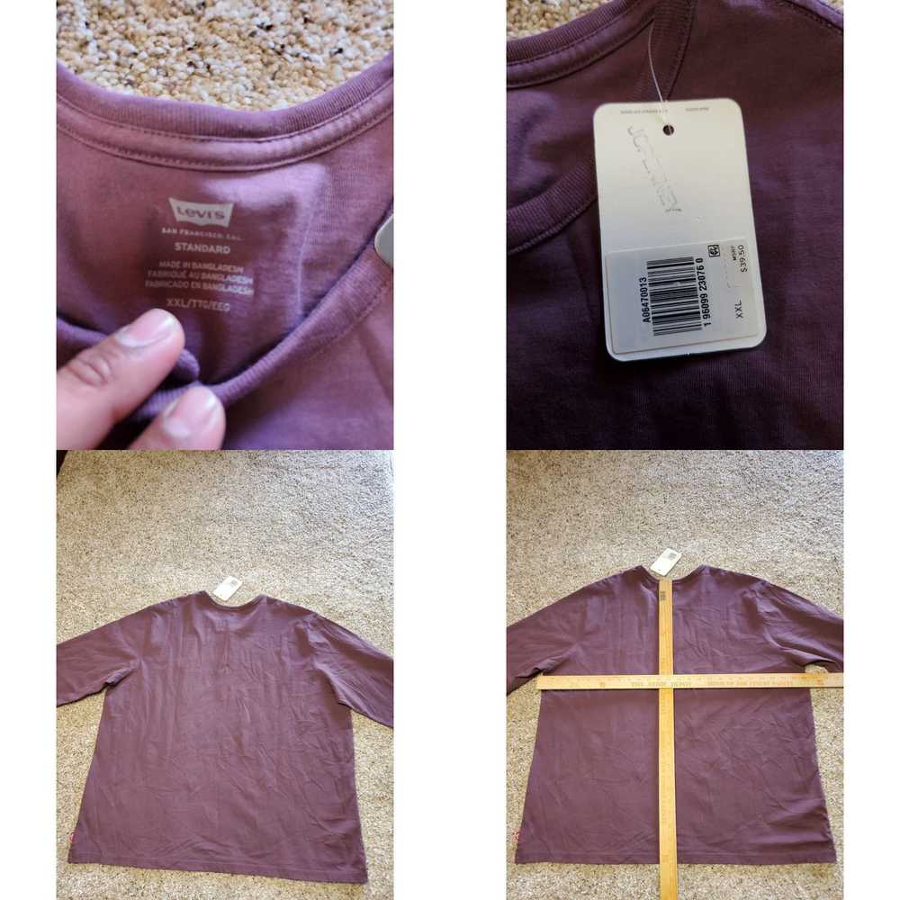 Levi's Levi's Shirt 2XL Mens Purple Henley Long S… - image 4