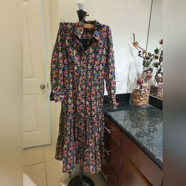 BODEN  floral Maxi belted dress size 6 reg EUC