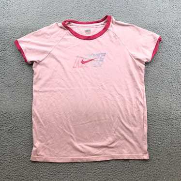 Nike Vintage Nike Shirt Youth Girls Large Pink Y2… - image 1