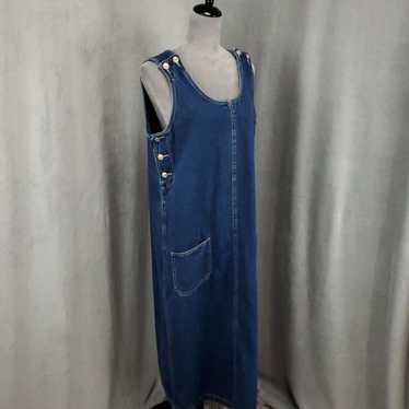 Vintage Carolina Blues Denim Dress Womens 14 Blue 