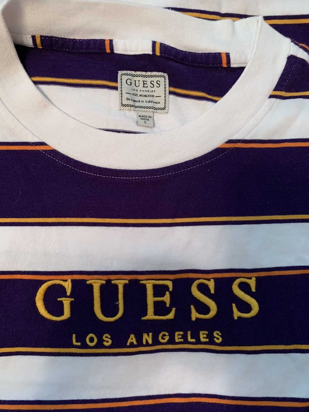 Guess GUESS men’s striped T-shirt with embroidere… - image 3