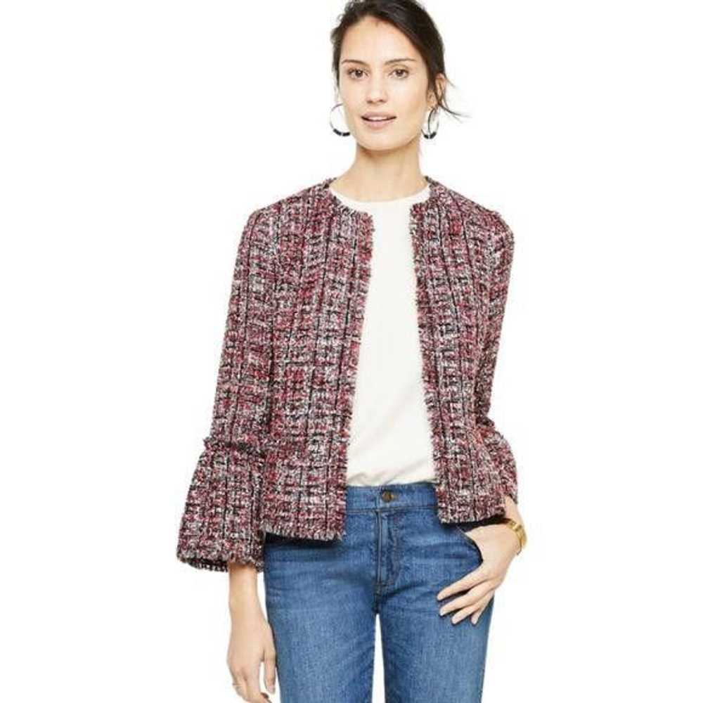 Ann Taylor Ann Taylor Tweed Open Front Blazer/Jkt… - image 1