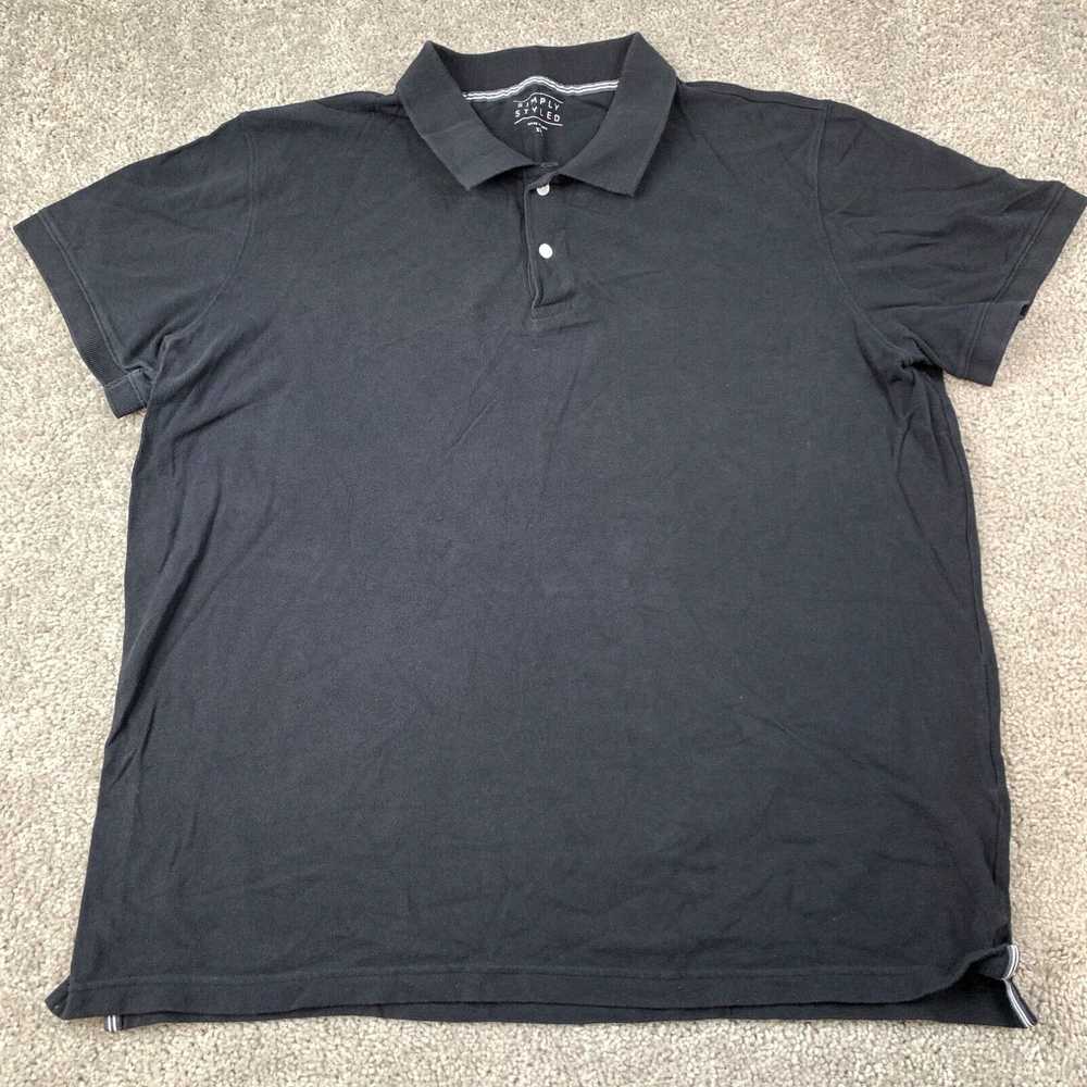 Vintage Simply Styled Knit Polo Shirt Men's 2XL X… - image 1