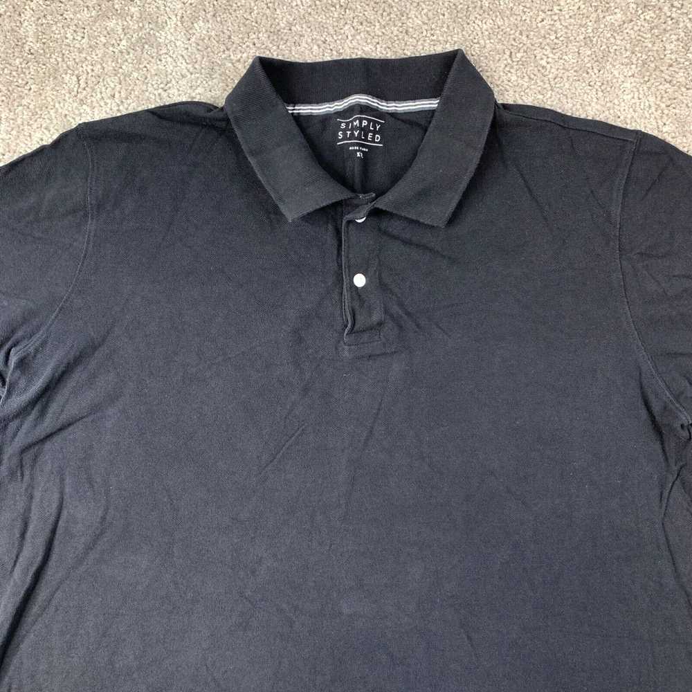 Vintage Simply Styled Knit Polo Shirt Men's 2XL X… - image 2