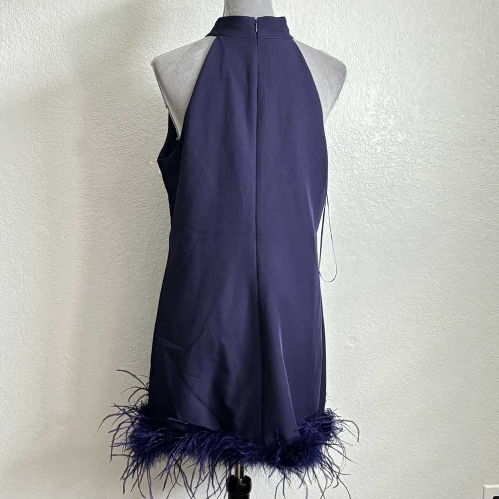 Sam Edelman Feather Trim Halter Neck Dress Size: … - image 4