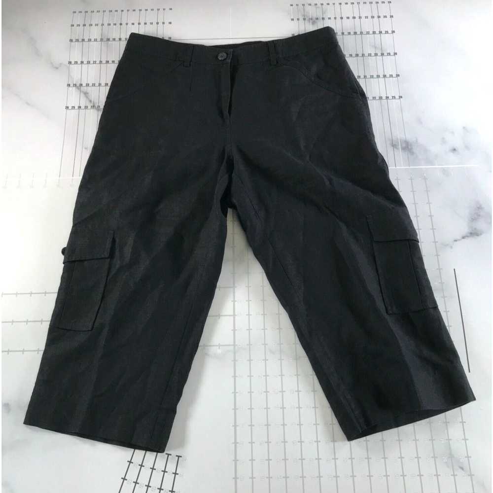 Vintage Chico's Culottes Womens 1.5 Black Cropped… - image 1