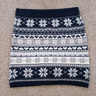 Vintage Atmosphere Sweater Skirt Medium Short Blu… - image 1