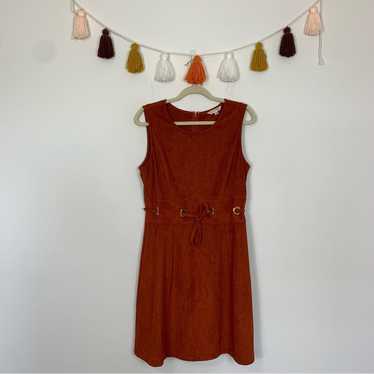 Nanette Lepore Shift Orange Suede Dress 12
