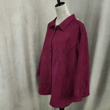 Vintage New Catherines Blouse Womens 3XWP Plum Pur