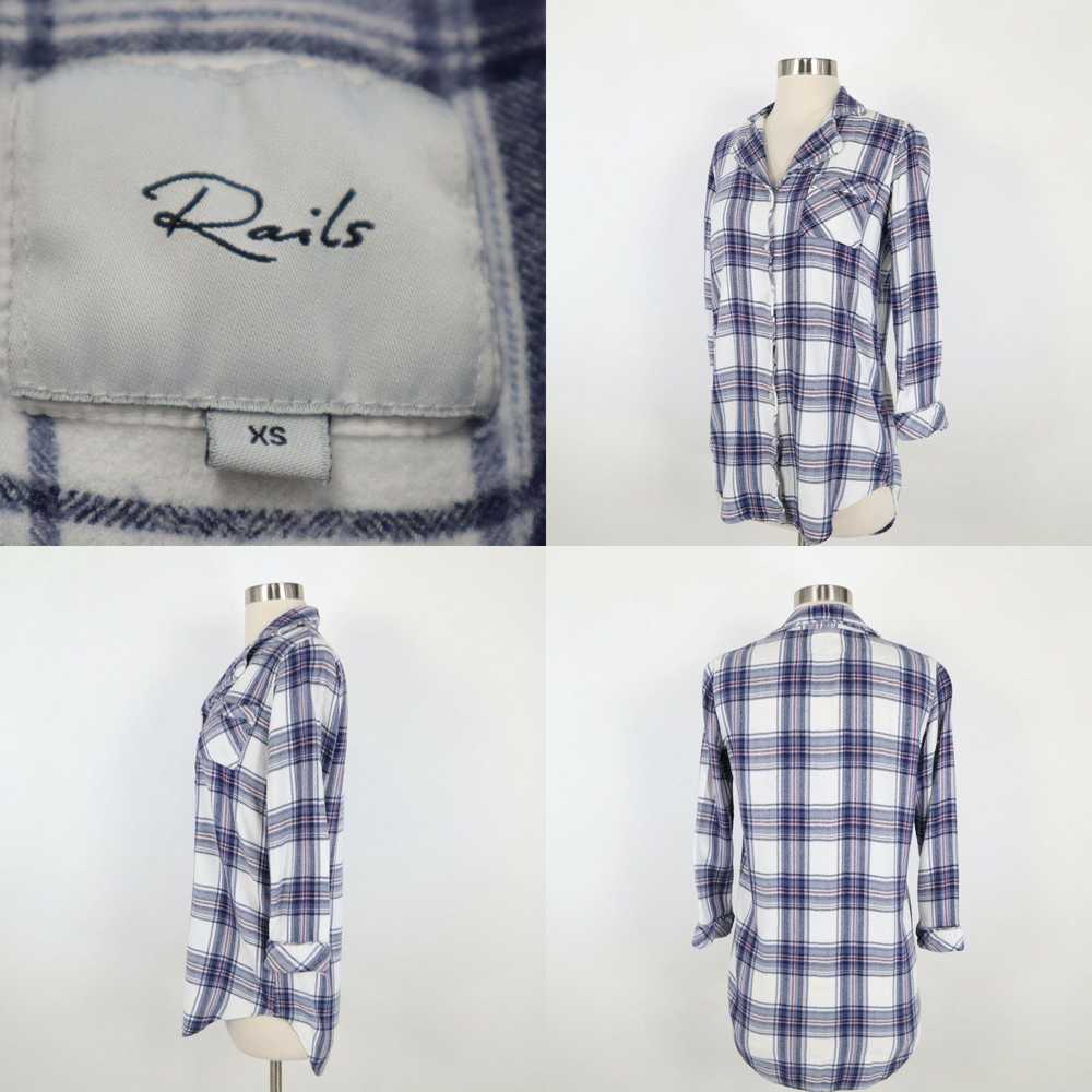 Rails Rails Sleep Shirt Womens XS Button-Up Front… - image 4