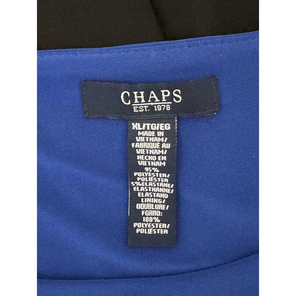 Size XL X-LARGE CHAPS CLASSY BLACK/BLUE COLORBLOC… - image 4