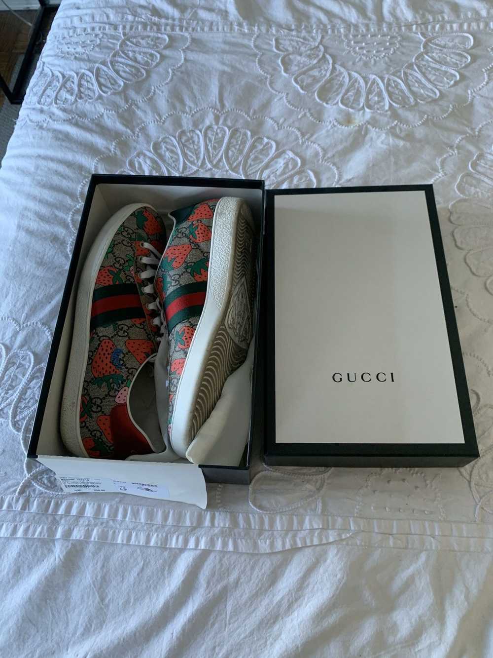 Gucci Gucci Ace GG Supreme Strawberry Shoes - image 9