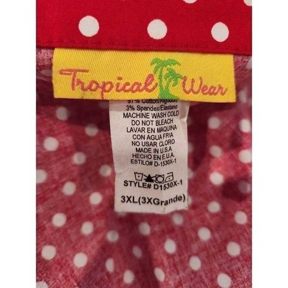 Tropical Wear Red Polka Dot Casual Short Sleeve D… - image 5