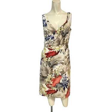 Tommy Bahama 100% Silk Hawaiian Floral Dress Size 
