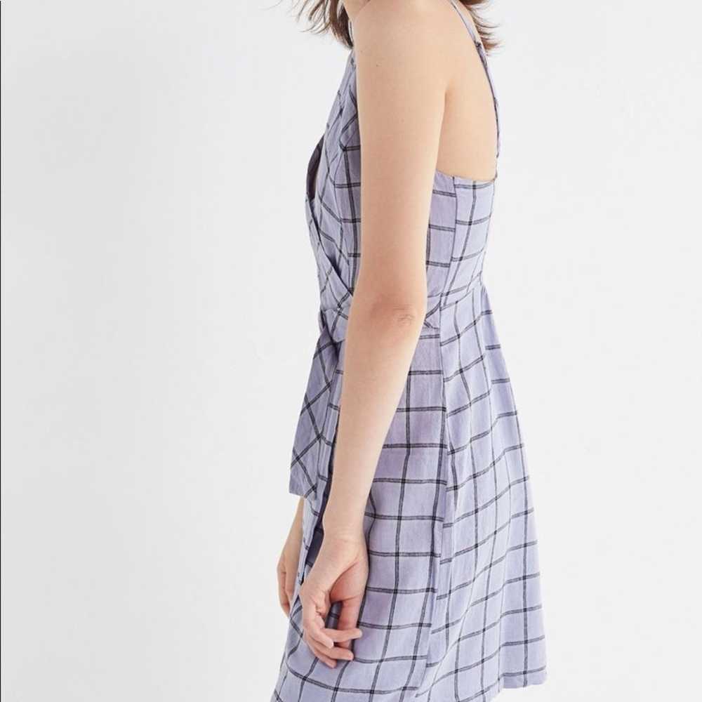 Urban Outfitters Amanda Linen Mini Dress XS Purpl… - image 9