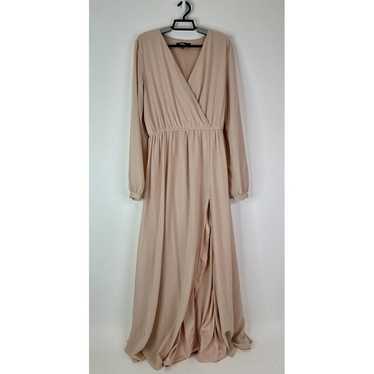 Lulus Dress Womens Small Maxi Gown Blush Pink Sli… - image 1